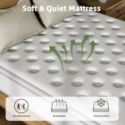 Twin Mattress 10 Inch, Hybrid Spring Mattress, Medium Firm, view 7