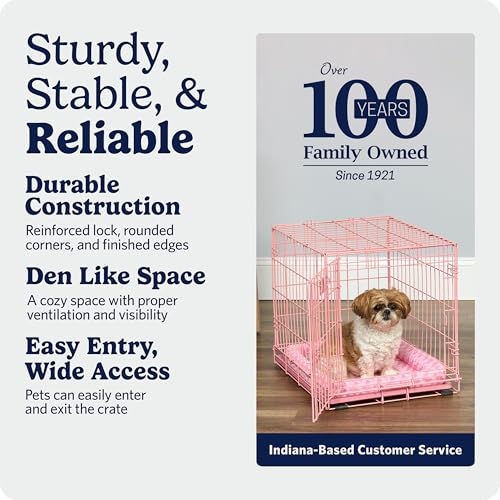 Midwest 24-Inch Pink Single Door iCrate, for Small Breeds, 12-20 lbs, view 6