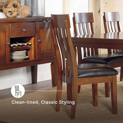 Signature Design by Ashley Ralene Rake Back 19" Dining Room Chair 2 Count, Medium Brown