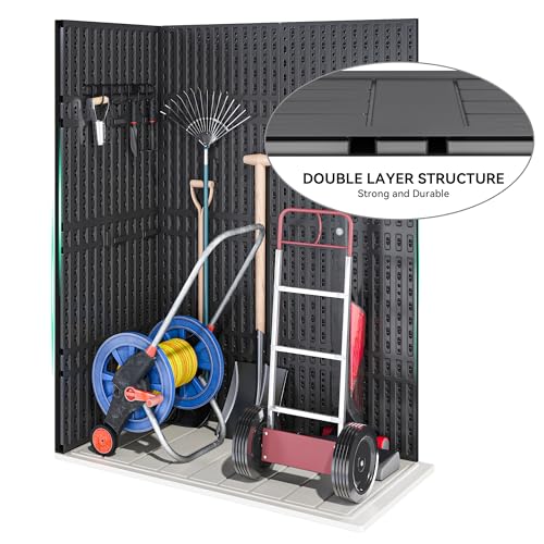 59 cuft Vertical Outdoor Storage Shed w/o Shelf, 5.6 x 2.3 ft Lockable Resin Waterproof Tall Storage Cabinet, Suitable for Patio Furniture, Pool Accessories, and Garden Tools, Dark Gray
