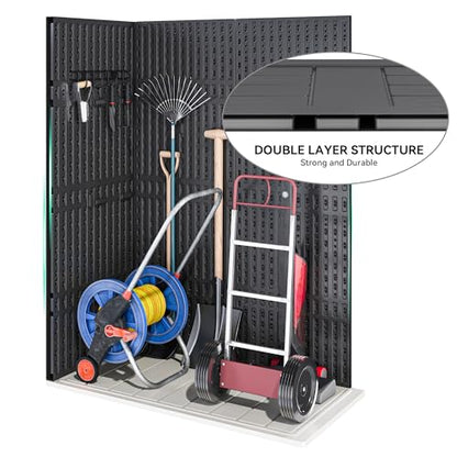 59 cuft Vertical Outdoor Storage Shed w/o Shelf, 5.6 x 2.3 ft Lockable Resin Waterproof Tall Storage Cabinet, Suitable for Patio Furniture, Pool Accessories, and Garden Tools, Dark Gray