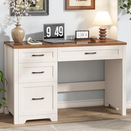 Farmhouse 47" Executive Desk with File Drawer, Workstation for Home Office, view 7