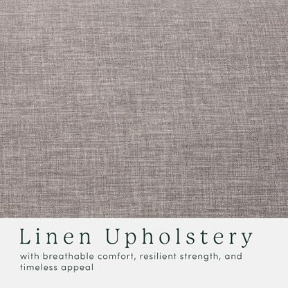 Nash Modern Farmhouse Linen Swivel Accent Chairs, 2-Pack, Dark Grey