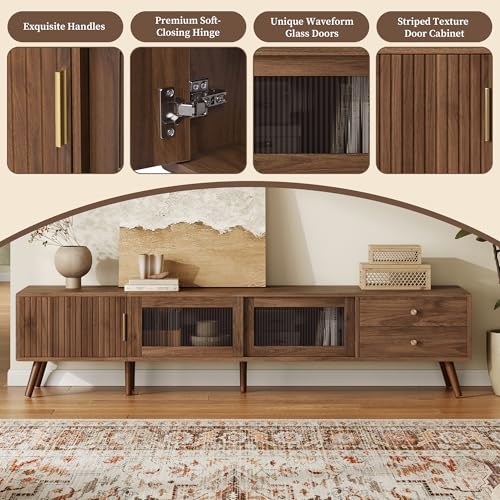 Marzzi Mid-Century Modern TV Stand for 85 inches TV, view 6