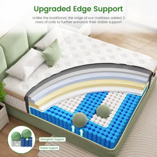 Luxury Full Size Mattress, 10 Inch Hybrid Mattress in a Box, Medium Firm, view 4
