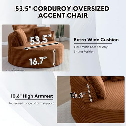 Oversized Round Chair Lounge Chaise Indoor, view 7