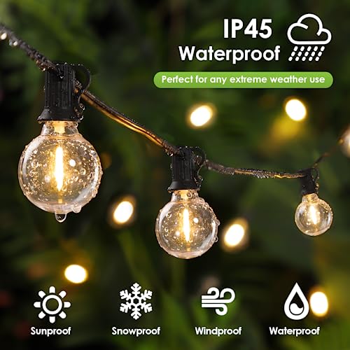 100Ft LED Outdoor String Lights, Dimmable Patio Lights, view 5