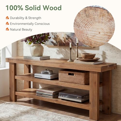 63" Solid Wood TV Stand for 55/60/65/75 Inch TVs, view 6
