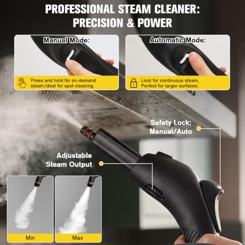 4.5 Bar 300°F Steam Cleaner for Bathroom, Kitchen, Floor & Grout, view 6