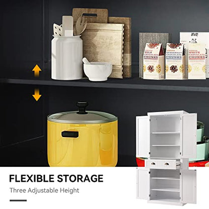 Tall Black Kitchen Storage Cabinet with Adjustable Shelves, view 7