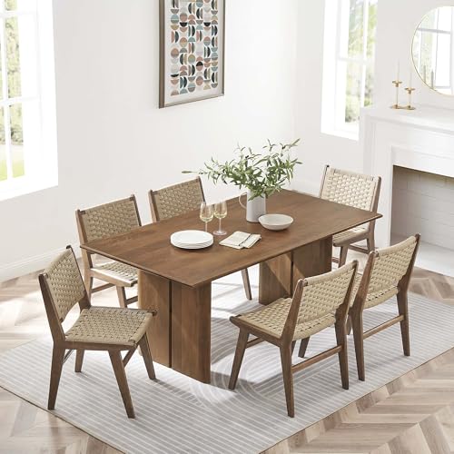 Amistad 72Inch Dining Table Solid Wood Walnut Finish Modern Kitchen Room Entertaining Home Furniture Quality Stylish Elegant Durable Refined Versatile Contemporary