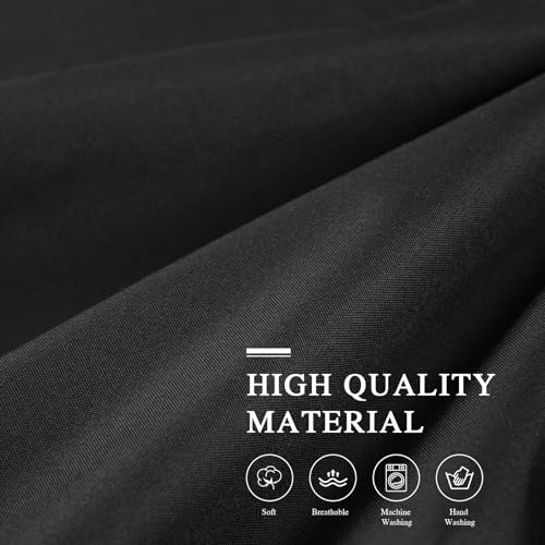 Black Canopy Bed Curtain 4 Corner Post Bed Curtains, King, view 7