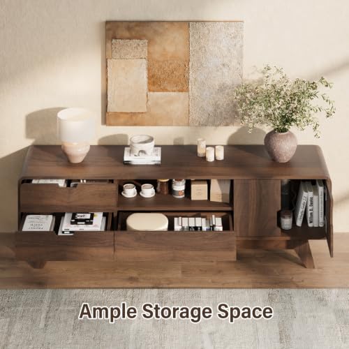 63" TV Stand, Mid Century Modern TV Stands for TVs up to 70 inch, view 6