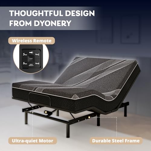 Full Size Adjustable Bed Frame + 12 Inch Gel Memory Foam Mattress, view 5