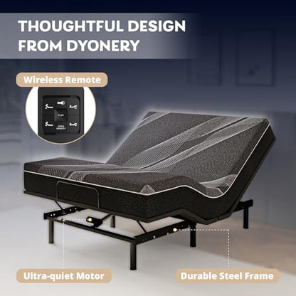 Full Size Adjustable Bed Frame + 12 Inch Gel Memory Foam Mattress, view 5