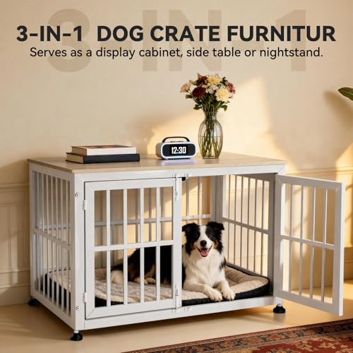 42 Inch Heavy Duty Dog Crate Furniture for Large and Medium Dogs, view 5