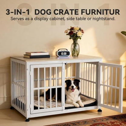 42 Inch Heavy Duty Dog Crate Furniture for Large and Medium Dogs, view 5