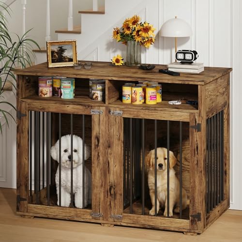 Furniture Dog Crate for Two Dogs, view 2