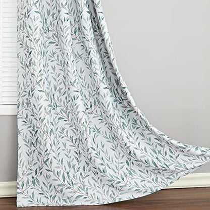 Willow Leaf 80% Blackout Curtains, 52 x 84, 2 Panels