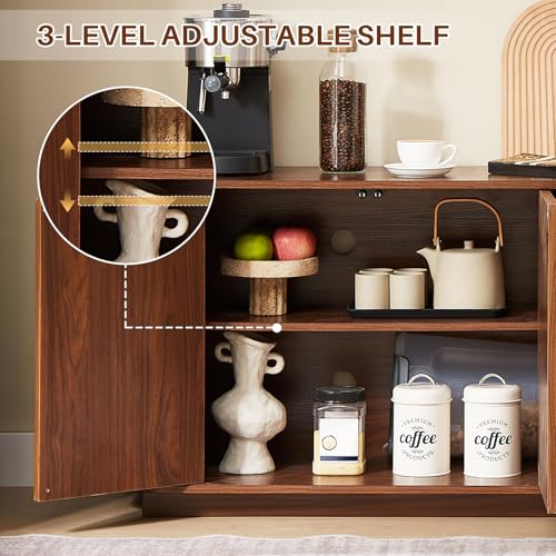 Fluted TV Stand for TVs Up to 75 Inch, view 4