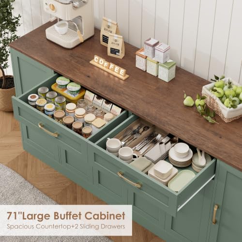 71” Large Buffet Cabinet with Storage, Sideboard Cabinet, view 7