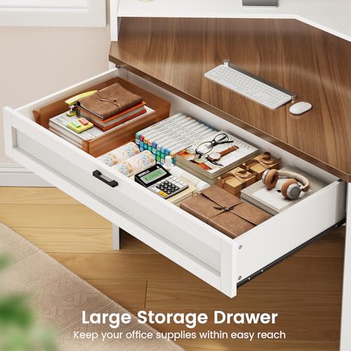 31.5" Corner Desk with Drawers, view 6
