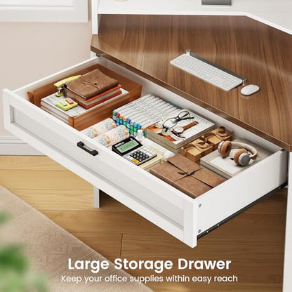 31.5" Corner Desk with Drawers, view 6