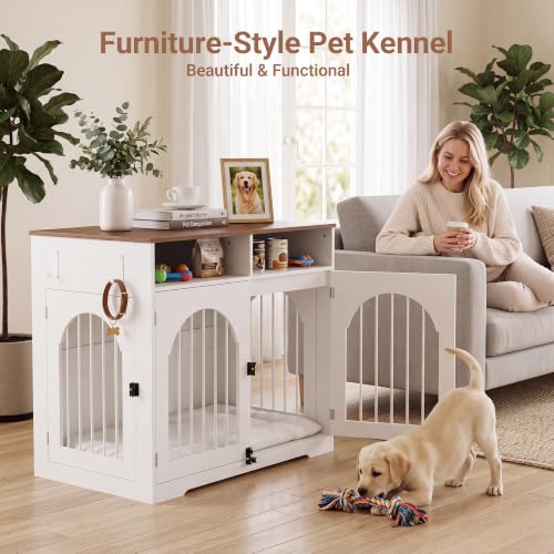 39'' Dog Crate Furniture, Dog Kennel Indoor for Medium/Large Dogs, view 3