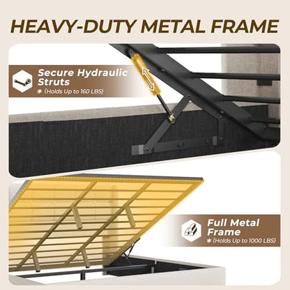 King Size Lift Up Storage Bed Frame, view 7