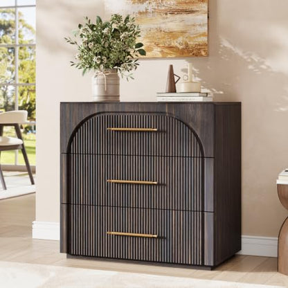 Buffet Cabinet with 3 Drawers, 31.5'' W Arched Storage Cabinet, view 2