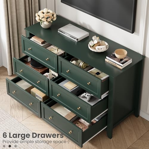 6 Drawer Dresser for Bedroom, view 6