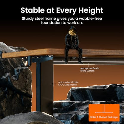 Height Adjustable Electric Standing Desk, 48 x 24 Inches Sit Stand up Desk, view 6