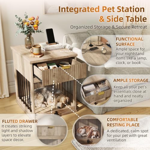 Dog Crate End Table for Small Medium Dogs, Dog Kennel Furniture, view 5