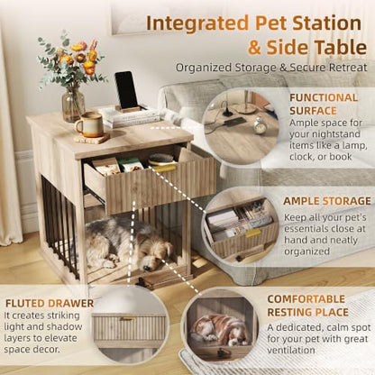 Dog Crate End Table for Small Medium Dogs, Dog Kennel Furniture, view 5