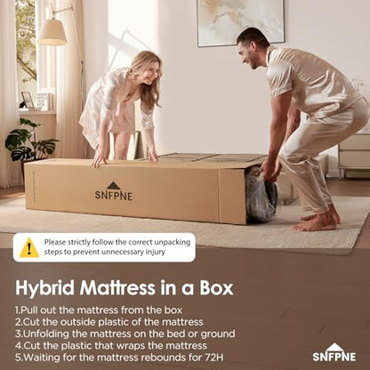 King Mattress 12 Inch, Medium Firm Hybrid Mattress King with Memory Foam & Zoned Pocket Springs for Pressure Relief, Motion Isolation | Fiberglass-Free, CertiPUR-US Certified | 80" x 76"