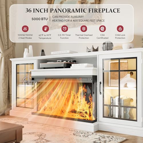 70'' Fireplace TV Stand, view 4