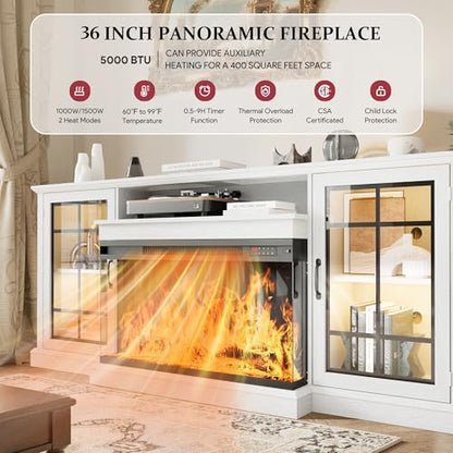 70'' Fireplace TV Stand, view 4