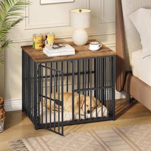 Foldable Dog Crate Furniture, 27.6" Dog Kennel for Dogs, No Assembly, view 5