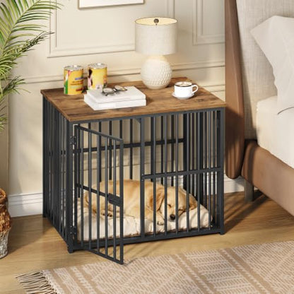 Foldable Dog Crate Furniture, 27.6" Dog Kennel for Dogs, No Assembly, view 5