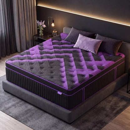 Queen Mattress 14 Inch, Medium Firm Hybrid Mattress, Undisturbed Sleep, view 2