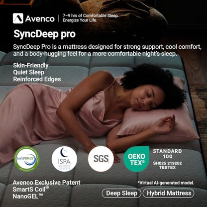 Hybrid Mattress with Gel Memory Foam, 10 Inch Twin Size Mattress, view 3