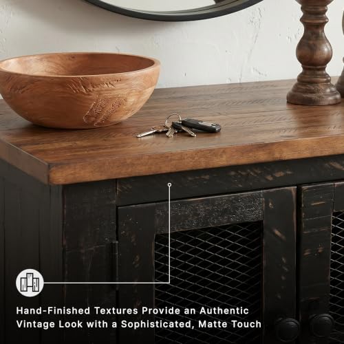 Signature Design by Ashley Storage End Table, Farmhouse Rustic, Black/Brown, view 5