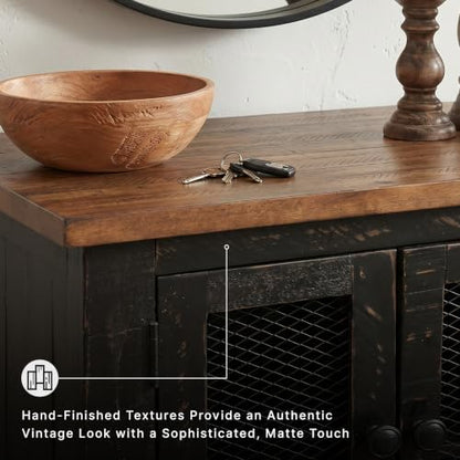 Signature Design by Ashley Storage End Table, Farmhouse Rustic, Black/Brown, view 5
