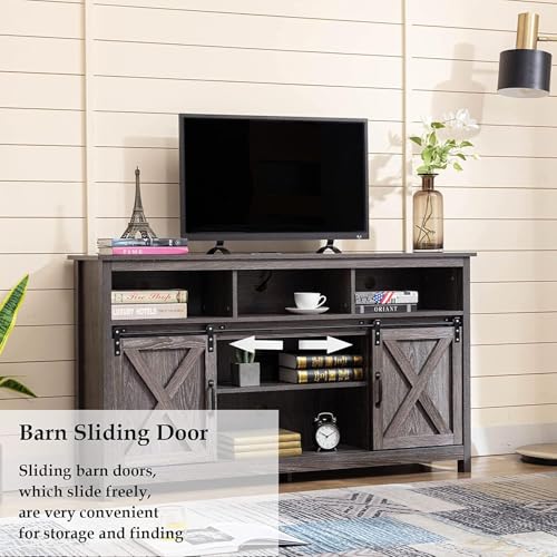 57In Wooden Farmhouse Entertainment Center for 60/65 inch TV, view 5