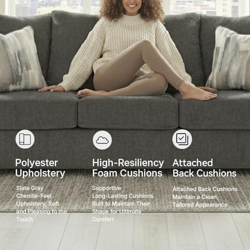 Signature Design by Ashley Stairatt Casual Sofa with Flared Arms, Gray
