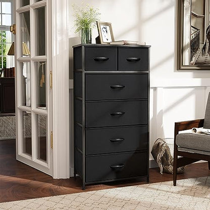 Tall Dresser for Bedroom, Fabric Storage Tower with 6 Drawers, view 3