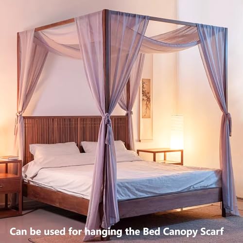 AIKASY Premium Canopy Bed Frame Posts for Queen Size Beds, Sturdy Metal Poles, view 6