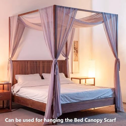 AIKASY Premium Canopy Bed Frame Posts for Queen Size Beds, Sturdy Metal Poles, view 6
