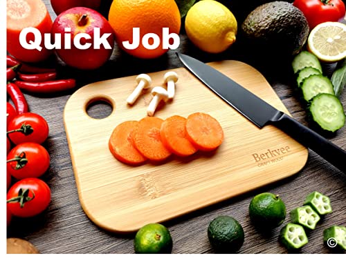 2 PCs Berkvee Small FSC-CERTIFIED Bamboo Wood Cutting Board Set – Mini, view 4