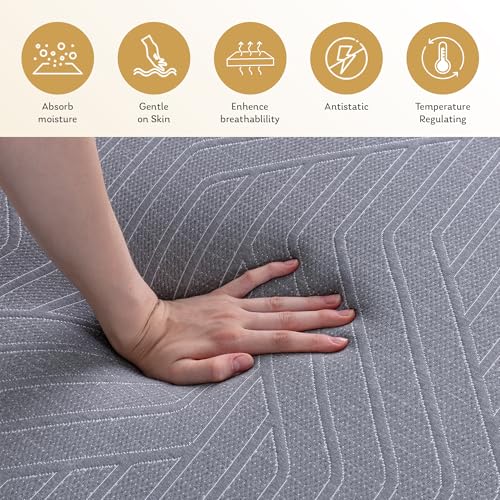 EGOHOME King 12 inch Copper Gel Memory Foam Mattress Pressure Relief Medium, view 4